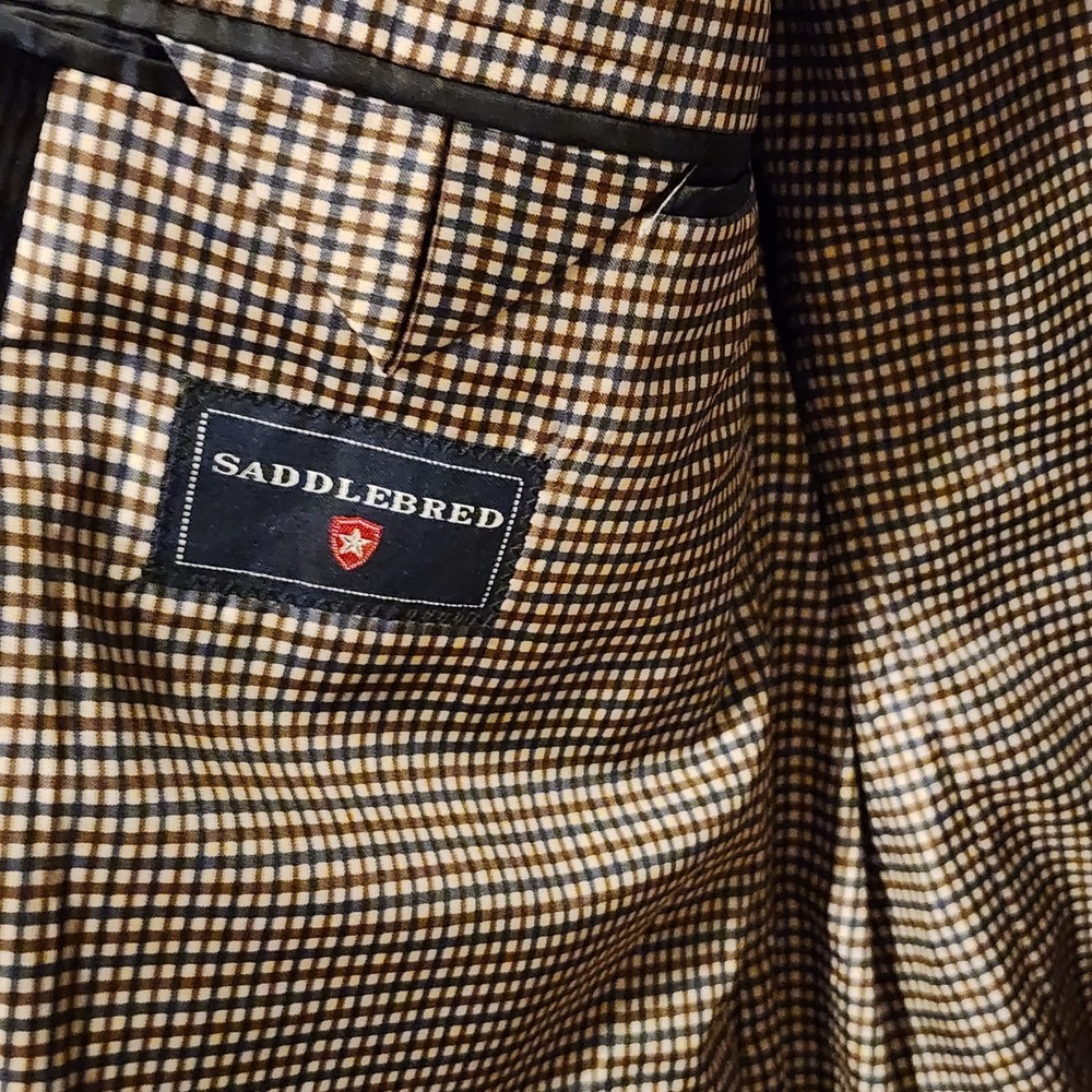 Saddlebred Corduroy Sports Coat Blazer Dark Blue/Navy 44L Dapper business - Picture 7 of 10